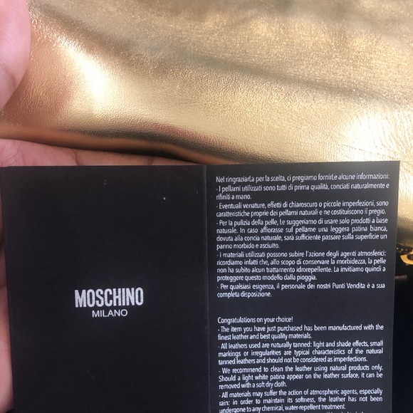 Moschino Dollar Studs Laminated Shoulder Bag - Picture 5 of 8